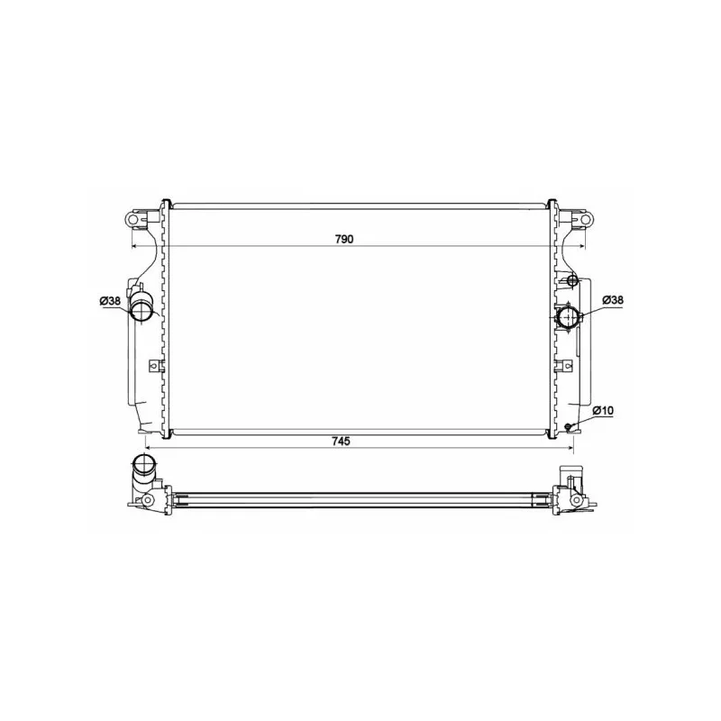 Radiateur, refroidissement du moteur NRF 53137