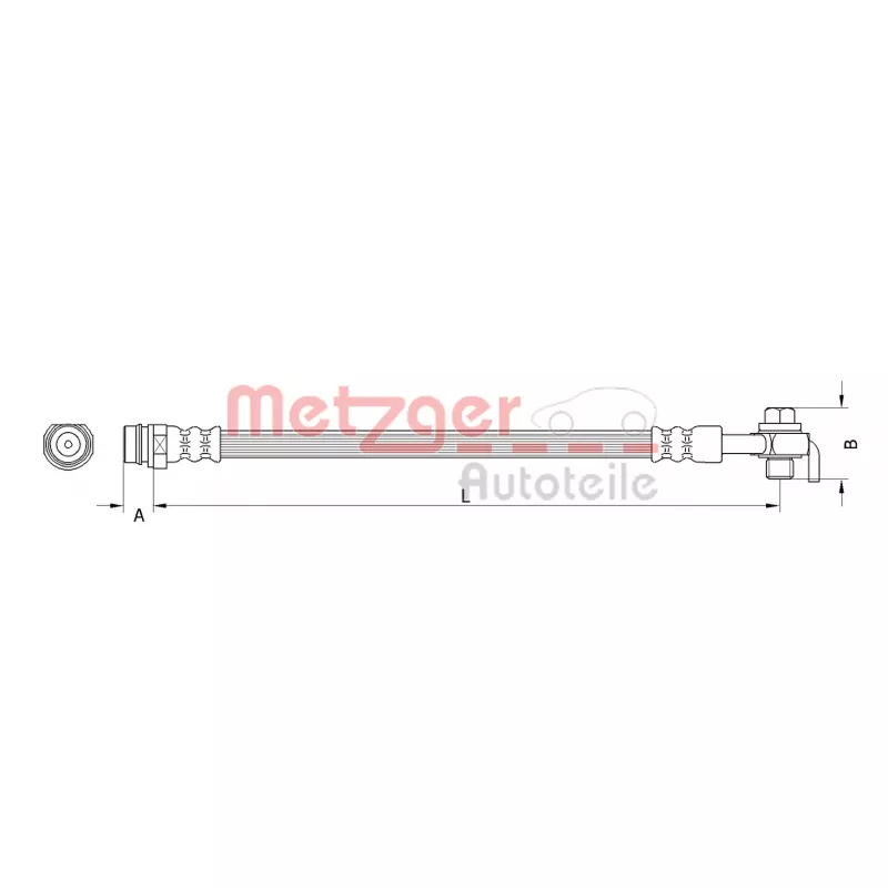 Flexible de frein arrière gauche METZGER 4110800