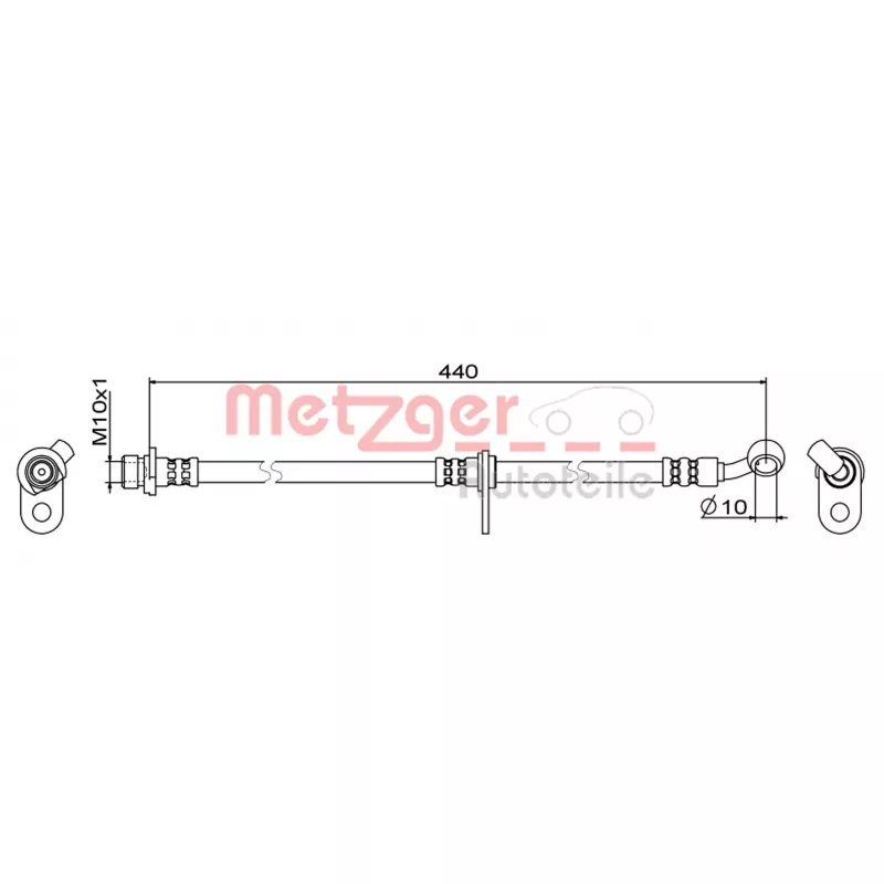 Flexible de frein avant gauche METZGER 4111847
