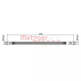 Flexible de frein arrière droit METZGER 4111881