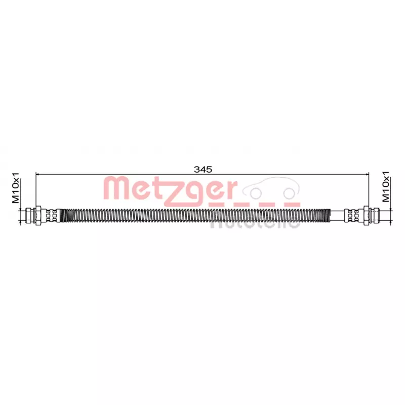 Flexible de frein arrière droit METZGER 4111881