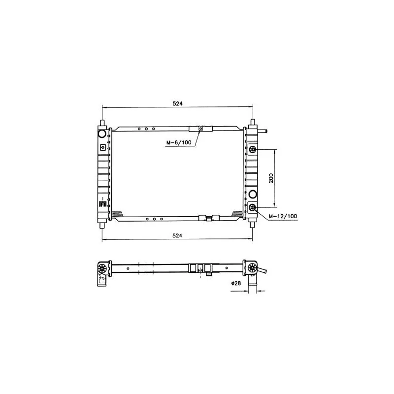 Radiateur, refroidissement du moteur NRF 53251