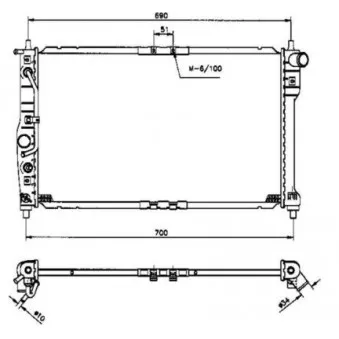 Radiateur, refroidissement du moteur NRF 53252