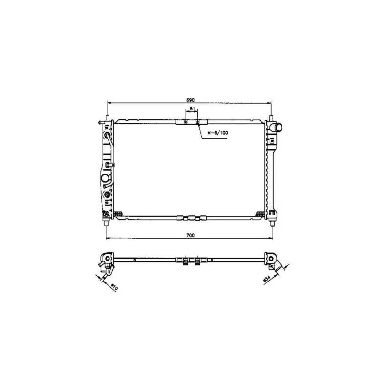 Radiateur, refroidissement du moteur NRF 53252