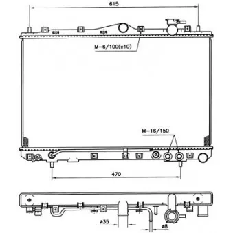 Radiateur, refroidissement du moteur NRF 53258