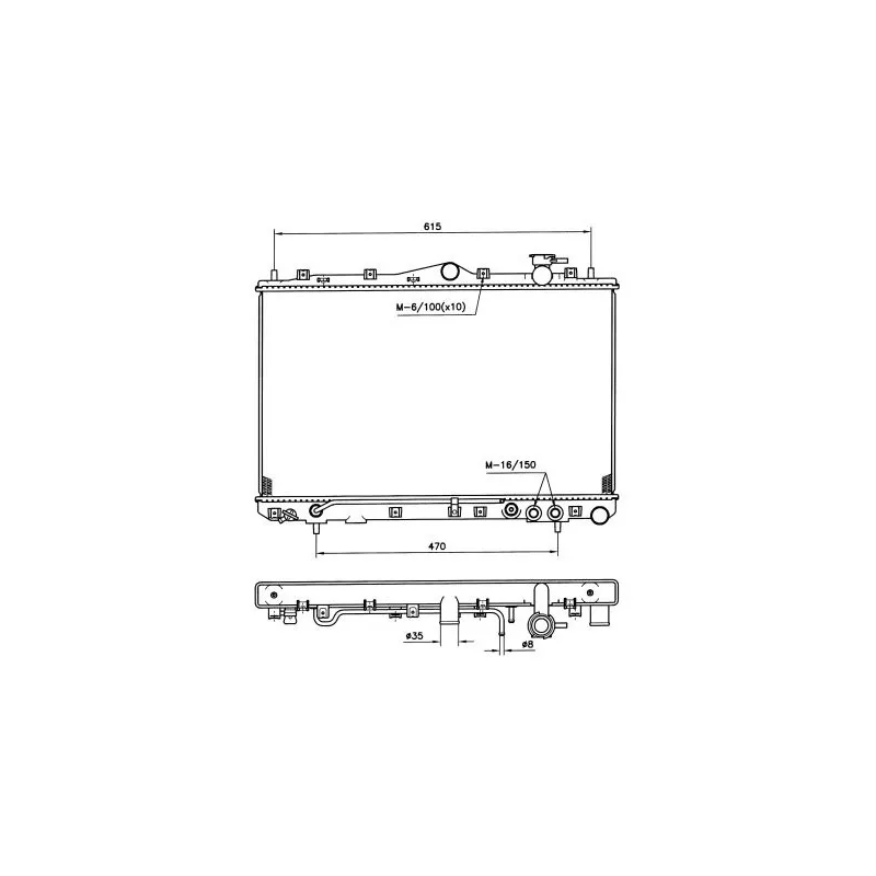Radiateur, refroidissement du moteur NRF 53258