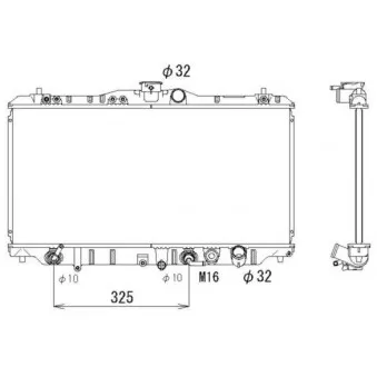 Radiateur, refroidissement du moteur NRF 53268