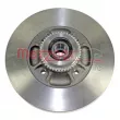 Jeu de 2 disques de frein arrière METZGER 6111049 - Visuel 1