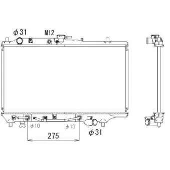 Radiateur, refroidissement du moteur NRF 53293