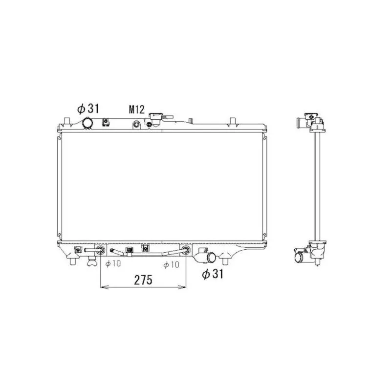 Radiateur, refroidissement du moteur NRF 53293