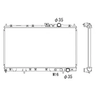 Radiateur, refroidissement du moteur NRF 53296