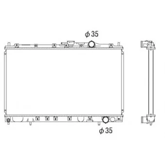Radiateur, refroidissement du moteur NRF 53299