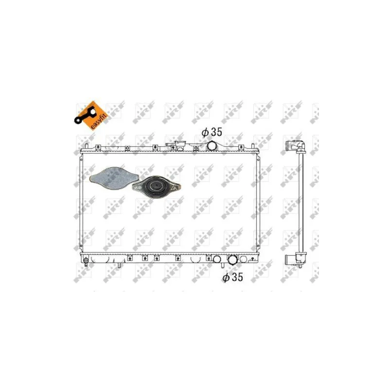 Radiateur, refroidissement du moteur NRF 53303