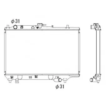 Radiateur, refroidissement du moteur NRF 53309