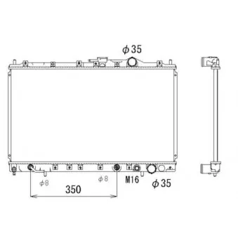 Radiateur, refroidissement du moteur NRF 53314