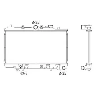 Radiateur, refroidissement du moteur NRF 53331