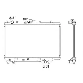 Radiateur, refroidissement du moteur NRF 53332