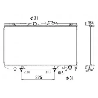 Radiateur, refroidissement du moteur NRF 53335