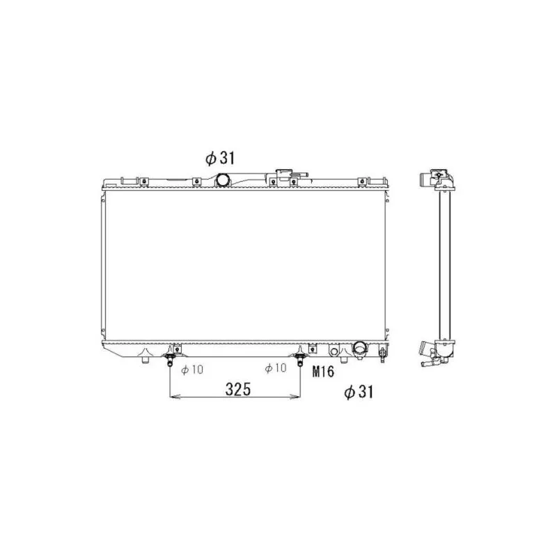 Radiateur, refroidissement du moteur NRF 53335