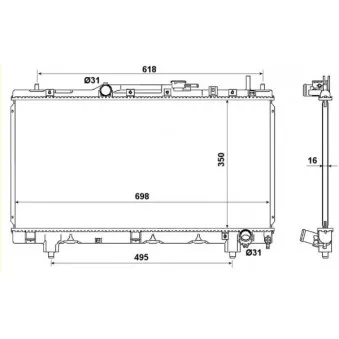 Radiateur, refroidissement du moteur NRF
