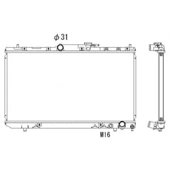 Radiateur, refroidissement du moteur NRF 53348