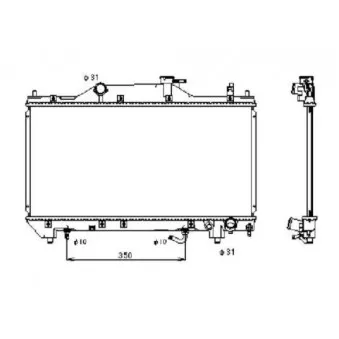 Radiateur, refroidissement du moteur NRF 53381