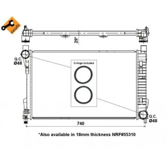 Radiateur, refroidissement du moteur NRF 53418