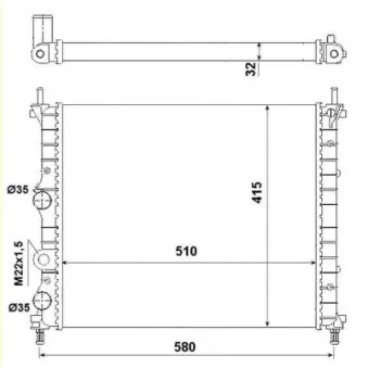 Radiateur, refroidissement du moteur NRF 53457