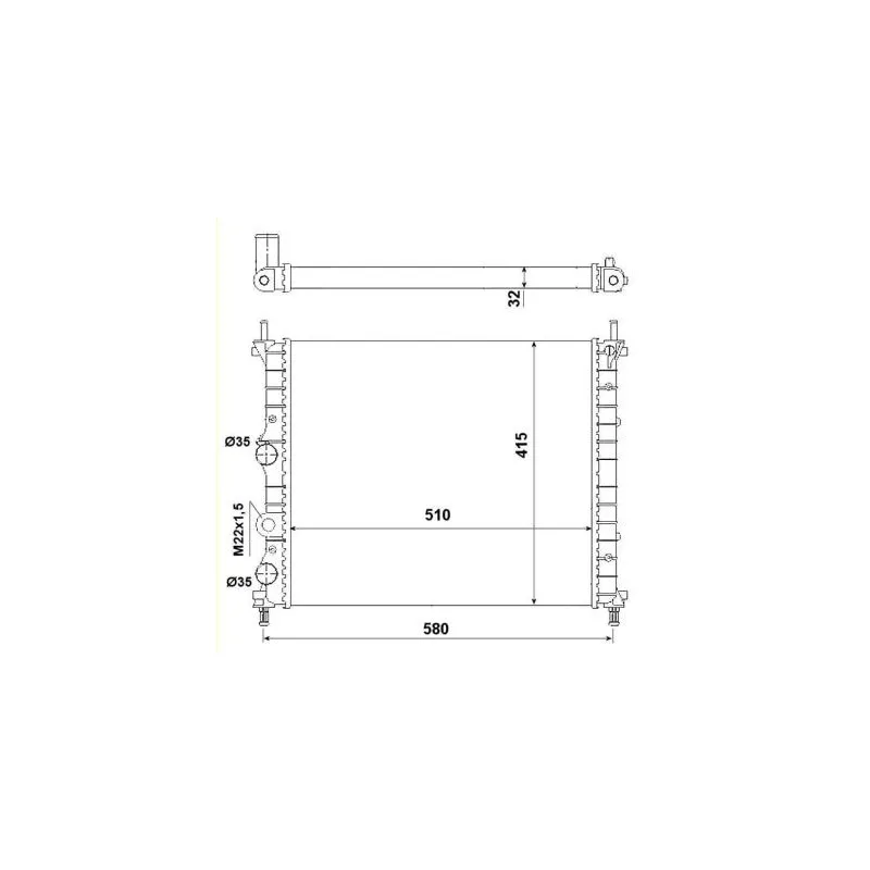 Radiateur, refroidissement du moteur NRF 53457