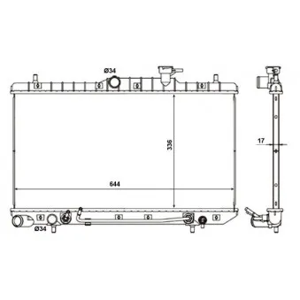 Radiateur, refroidissement du moteur NRF 53470