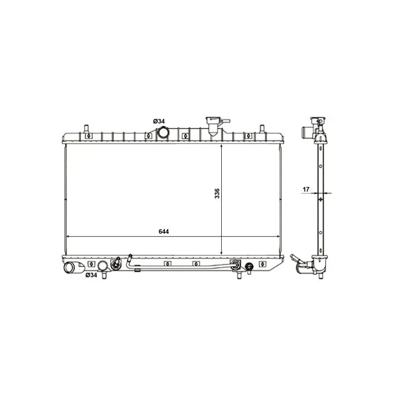 Radiateur, refroidissement du moteur NRF 53470