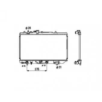 Radiateur, refroidissement du moteur NRF 53478