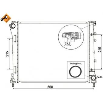 Radiateur, refroidissement du moteur NRF 53527