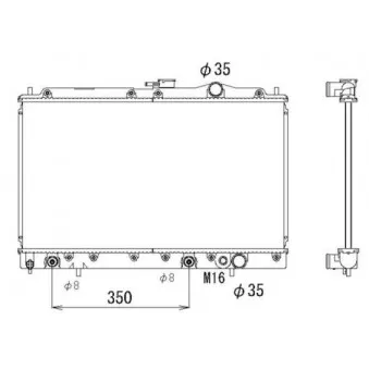 Radiateur, refroidissement du moteur NRF 536552