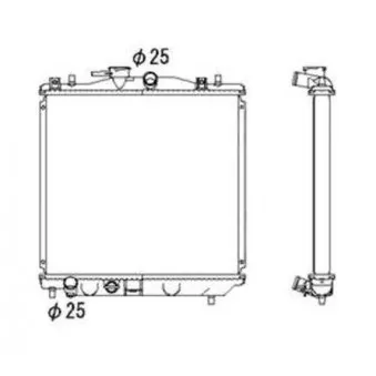 Radiateur, refroidissement du moteur NRF 53701