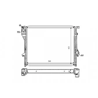 Radiateur, refroidissement du moteur NRF 53730
