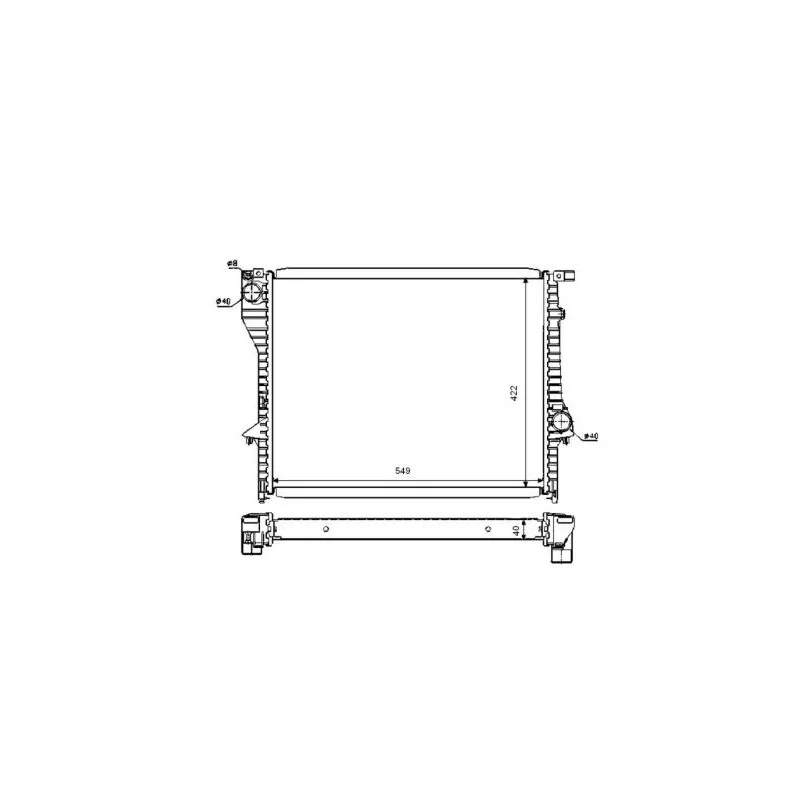 Radiateur, refroidissement du moteur NRF 53730