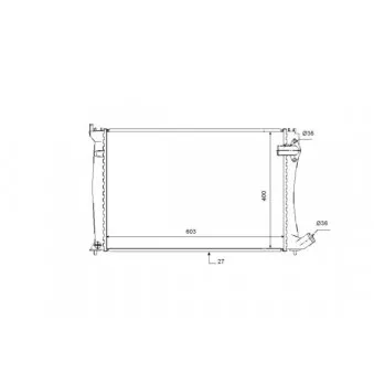 Radiateur, refroidissement du moteur NRF 53735