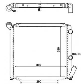 Radiateur, refroidissement du moteur NRF 53781