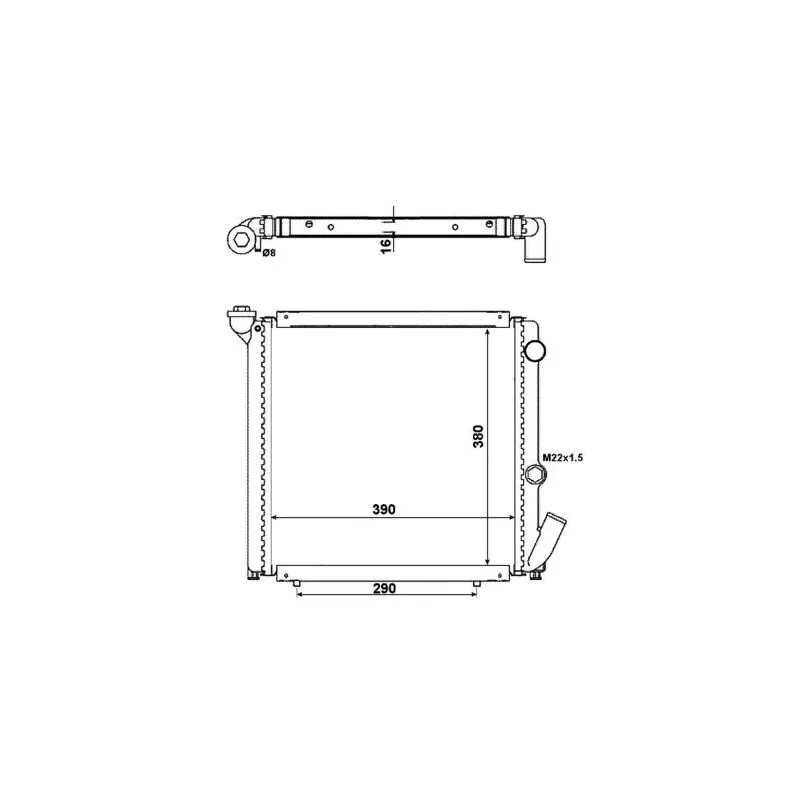Radiateur, refroidissement du moteur NRF 53781