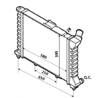 Radiateur, refroidissement du moteur NRF 53827