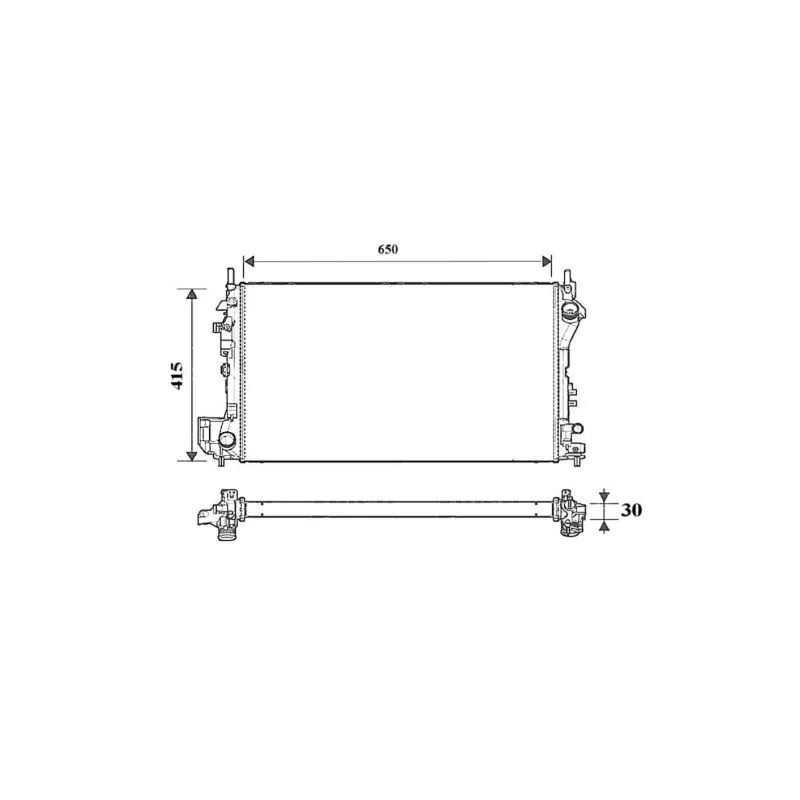 Radiateur, refroidissement du moteur NRF 53838