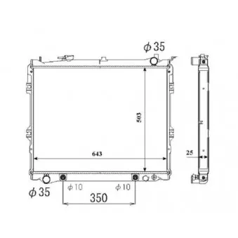 Radiateur, refroidissement du moteur NRF 53853