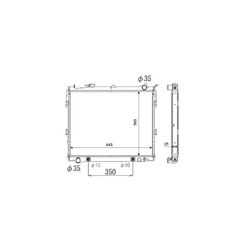 Radiateur, refroidissement du moteur NRF 53853