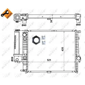 Radiateur, refroidissement du moteur NRF 53869