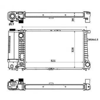 Radiateur, refroidissement du moteur NRF 53879
