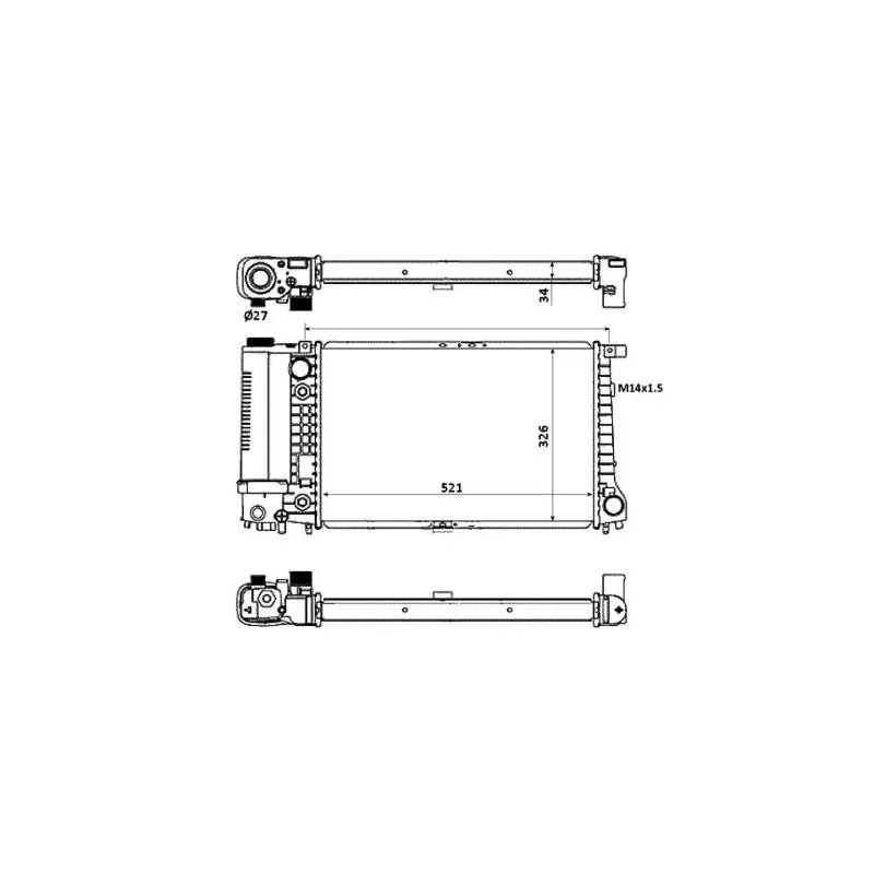 Radiateur, refroidissement du moteur NRF 53879