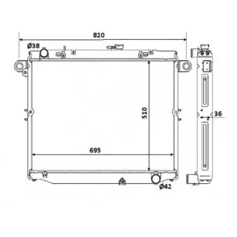 Radiateur, refroidissement du moteur NRF 53920