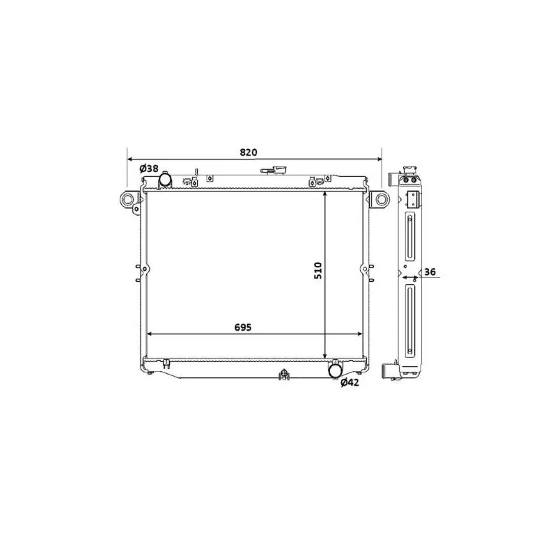 Radiateur, refroidissement du moteur NRF 53920
