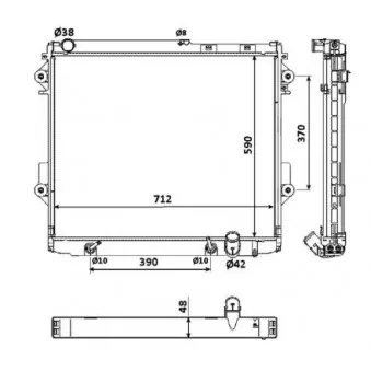 Radiateur, refroidissement du moteur NRF 53924